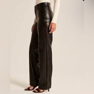 Abercrombie 90s Straight Ultra High Rise Leather Pants